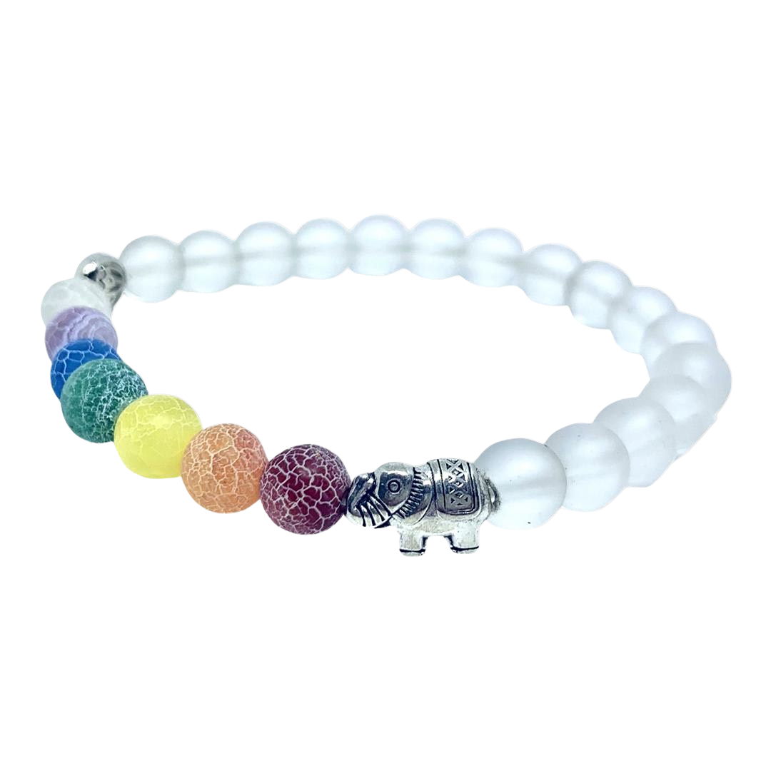 7 Chakra Elephant Stone Bracelet