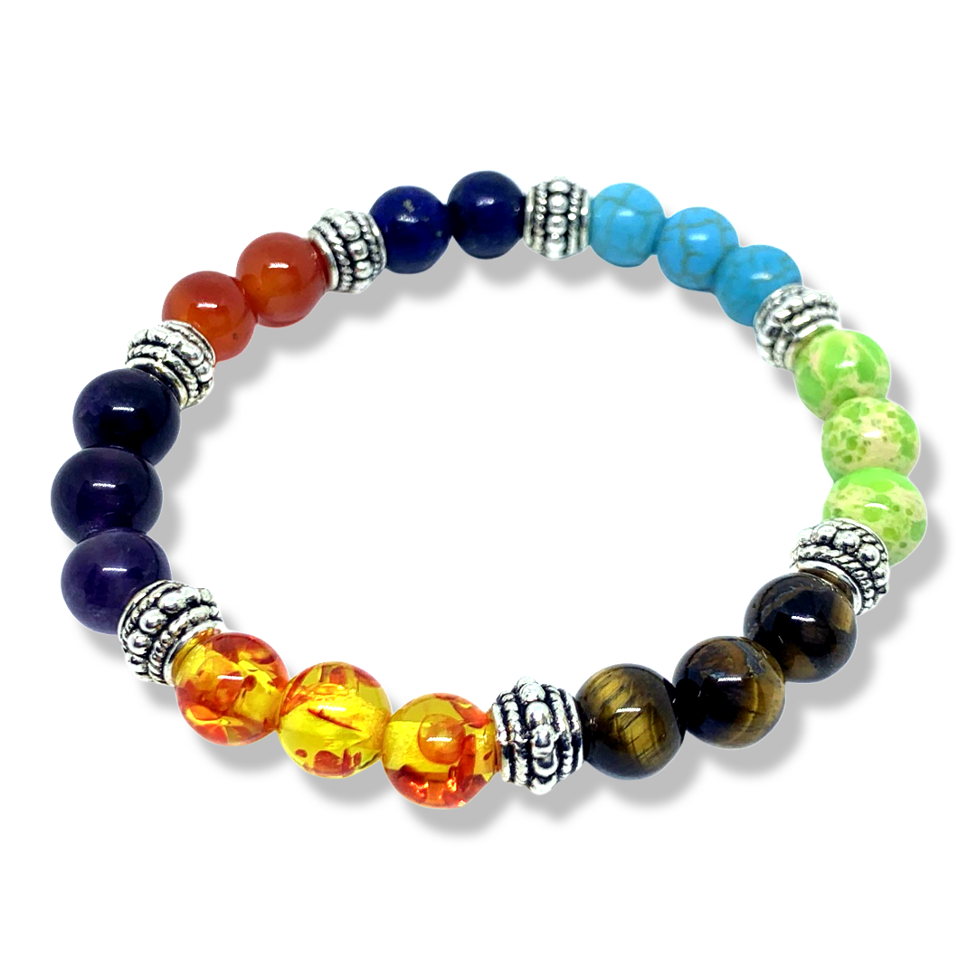 7 Chakra Stone Handmade Bead Bracelet